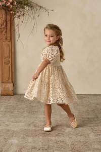 Chloe Dress | Embroidered Daisy