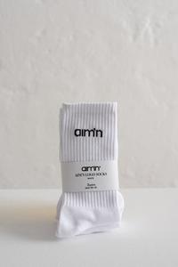 All: Aimn Logo Socks 3PK | White