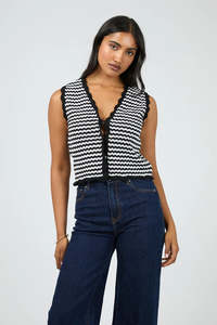 Womens Casual Tops: Eve Stripe Knit Vest