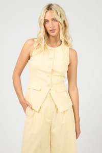 Womens Casual Tops: Alessa Linen Vest