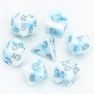 Rpg Dice Sets: RPG Dice | "Blue Marble" | Set of 7