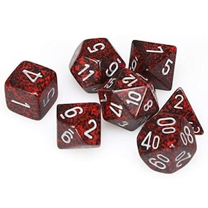 CHX 25344 Polyhedral Speckled Volcano/silver 7-Die Set