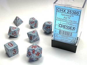 Chessex: CHX 25300 Polyhedral Speckled Air/red 7-Die Set