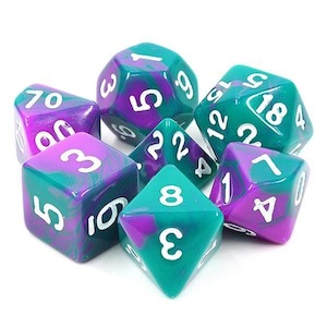 Dice For Trademe Listings: RPG Dice | Blend "Vicious Mockery " | Set of 7