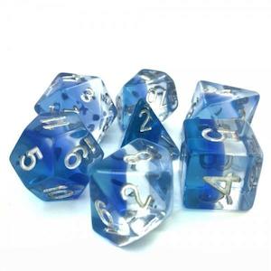 Dice For Trademe Listings: RPG Dice | "Ice Blue" Transparent Layer | Set of 7