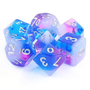 Hd Dice: RPG Dice | "Fae Flash" | Set of 7