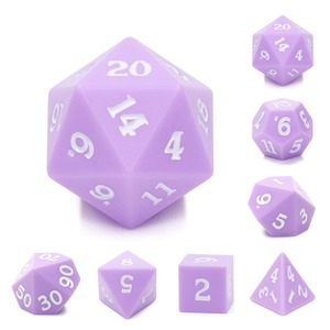 Sharp Edged Dice: RPG Dice | Pastel Lilac (Sharp Edged) | Set of 7