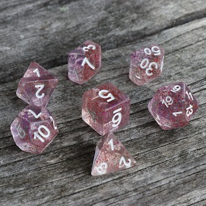 Featured Dice: Polyhedral Dice Set | Acrylic | "Celestial Array" | Set of 7 (D0149)
