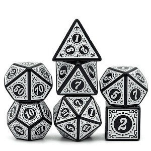 Rpg Dice Sets: RPG Dice | "White Alchemy" | Set of 7