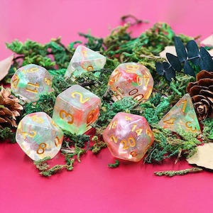 Hd Dice: Polyhedral Dice Set | Acrylic | "Rolling Earthquake" | Set of 7 (D0050)