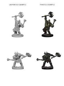 Pathfinder Battles: Deep Cuts Miniatures | Male Half-Orc Barbarian