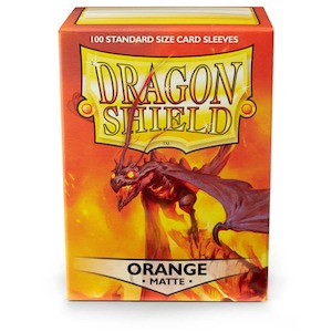 Dragon Shield | Standard Size Sleeves | 100ct | Orange (Matte)