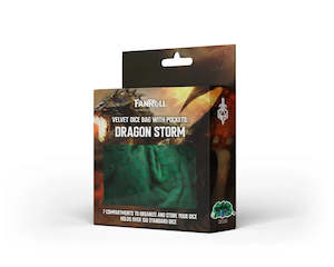 Dice Accessories: Fanroll | Velvet Compartment Dice Bag | Dragon Storm: Green Dragon Scales