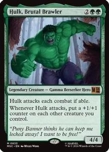 Hulk, Brutal Brawler |  Foil (833) [Commander: Marvel Super Heroes]