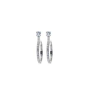 Skagi Diamond Studs Platinum with Small Hoop Accessory
