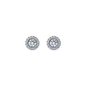 Skagi Diamond Studs Platinum with Halo Accessory