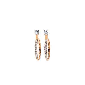 Stud Accessory: Skagi Diamond Studs Rose Gold with Small Hoop Accessory
