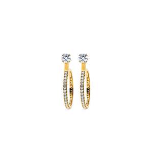 Stud Accessory: Skagi Diamond Studs Gold with Small Hoop Accessory