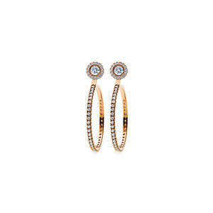 Stud Accessory: Aurora Diamond Studs Rose Gold with Halo & Large Hoop Accessories