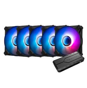 Fans: DarkFlash Infinity 8 PWM A-RGB 120mm Fans (5in1 Pack) - Black