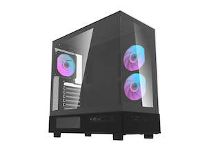 DarkFlash DPX90 Tempered Glass Black ATX Gaming Case /w 3X ARGB Fans