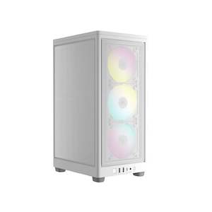 Pc Cases: Corsair iCUE 2000D RGB AirFlow ITX Tower Case - White