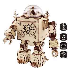 Christmas Wish List: Robotime ROKR 3D Wooden Puzzle Music Box Robot Orpheus