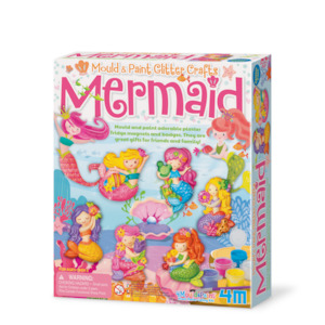 4m: 4M Mould & Paint Glitter Crafts- Mermaids