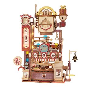 Robotime  ROKR 3D Wooden Puzzle Chocolate Factory Marble Run