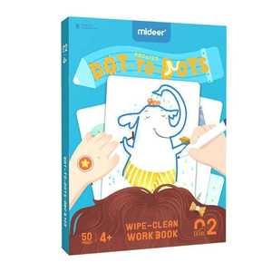 Generaltoys: Mideer Dot-to-Dots: ABC & 123 – Wipe-Clean Workbook - Level 2