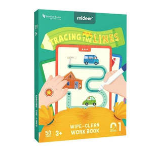 Generaltoys: Mideer Tracing the Lines – Wipe-Clean Workbook - Level 1