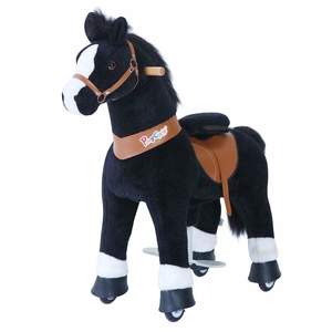 Over 200: PonyCycle Ride On Black Horse Medium Size