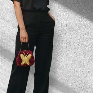 Accessories: Velvet Butterfly Purse