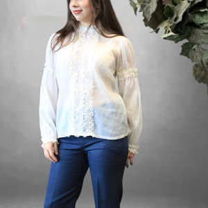 N Z Made: Dawn 60’s Blouse Size 10