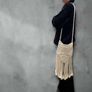 Accessories: Melissa Macrame Bag