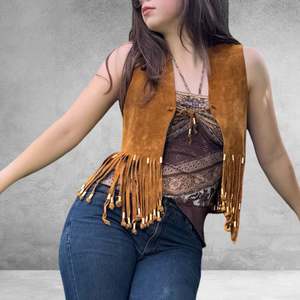 Accessories: Francesa Fringe Vest Size S