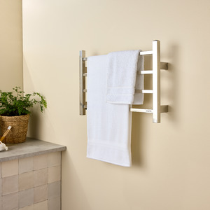 Straight Square Towel Warmer 4 Bar Ladder
