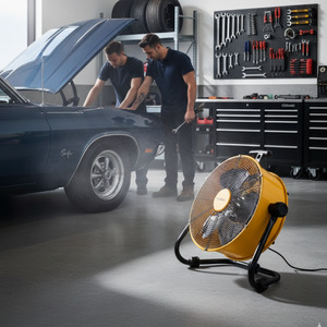 45cm High Velocity Workshop Floor Fan