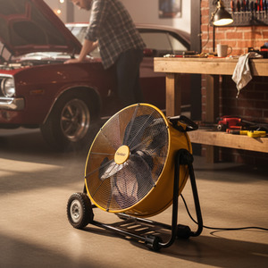 Cooling: 60cm High Velocity Workshop Floor Fan