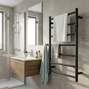 Straight Round Towel Warmer 7 Bar Ladder