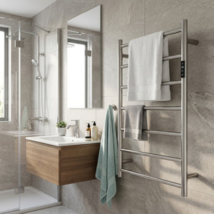 Straight Round Towel Warmer 7 Bar Ladder