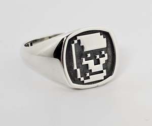 Nz Made Jewellery: GU Signet Ring - Sterling Silver