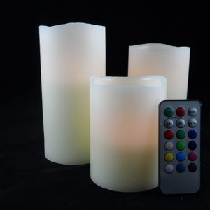 Products: Remote Controlled Battery Powered Pillars (3 Pack) - Golden Glow Candles