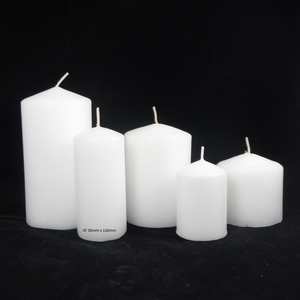 Products: Softglo Fiesta-50x110mm (Slim candle second from left) - Golden Glow Candles