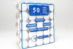 Products: 4-5 Hour Tea Lights - 50 pack - Golden Glow Candles