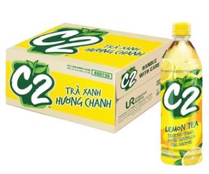 Snacks: C2 Green tea soft drink (Trà Chanh C2) 24 bottles