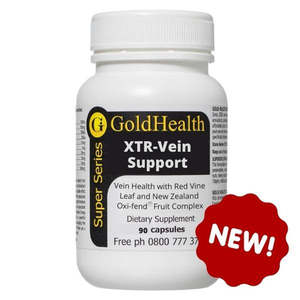 Blood Pressure Circulation: XTR-Vein Support with Red Vine Leaf and NZ Oxi-fend® Fruit Complex