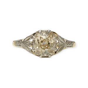 Products: Diamond 0.80ct Ring in 18K Yellow Gold and Platinum