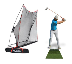 Golf Training Aids: Rukket Haack Golf Net With Tri Turf