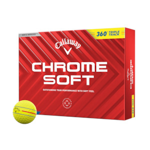 Callaway 2024 Chrome Soft 360° Triple Track Golf Balls | Yellow